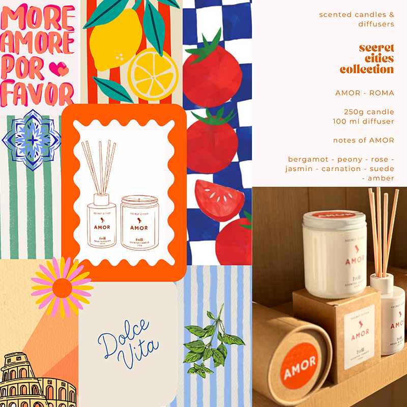 TWILI REED DIFFUSER HIDDEN CITIES: ROMA 100ml