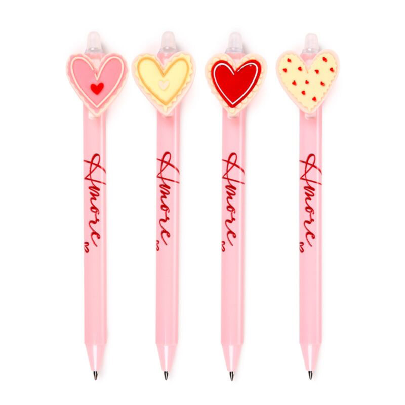 GEL PEN WITH ERASER AMORE HEART /20