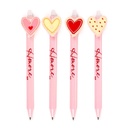 GEL PEN WITH ERASER AMORE HEART /20