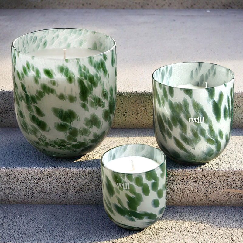 TWILI INDOOR SCENTED CANDLE LOTUS COLL. JADE GREEN M 11cm/650gr