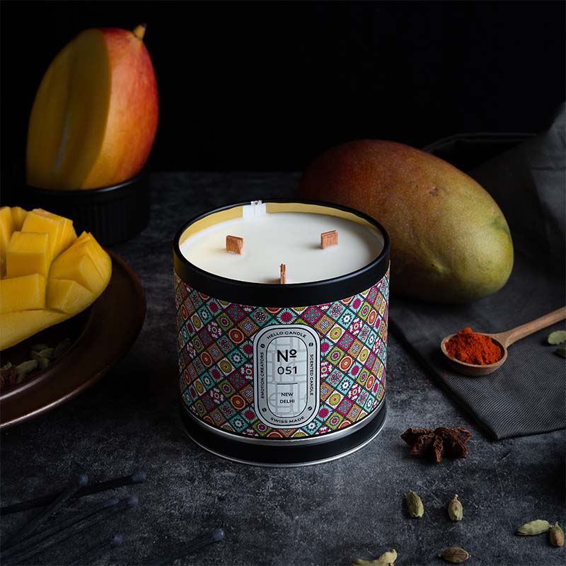 HELLO CANDLE NEW DELHI 500ml (INDIAN MANGO)