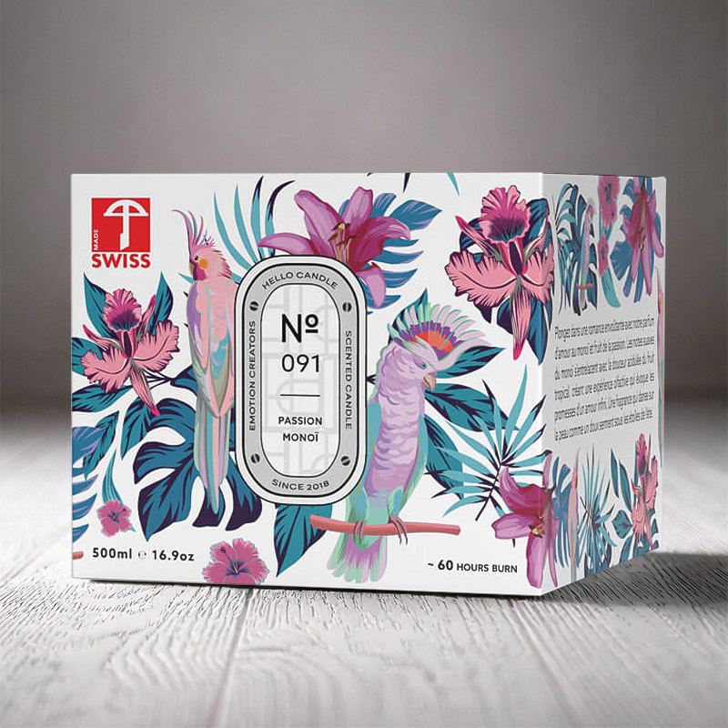 HELLO CANDLE PASSION MONOÏ 500ml