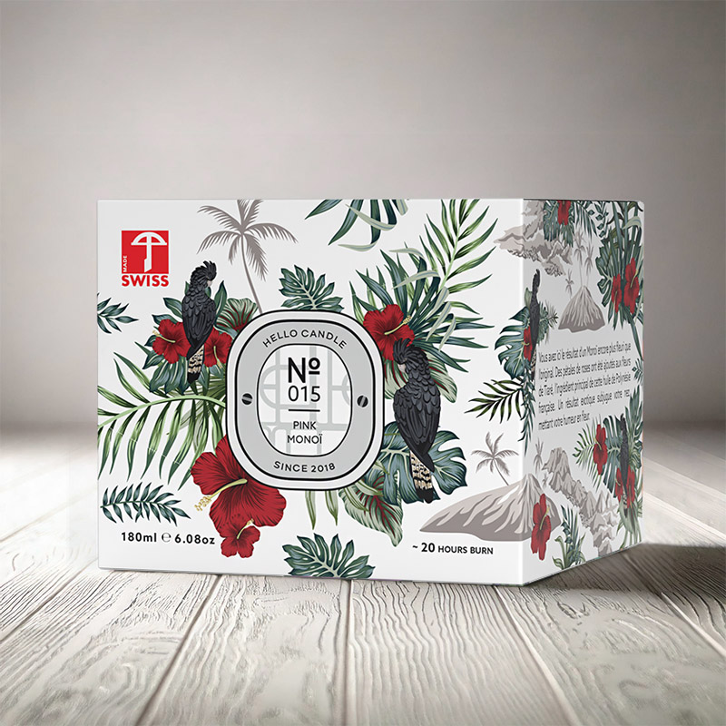 HELLO CANDLE PINK MONOÏ 180ml