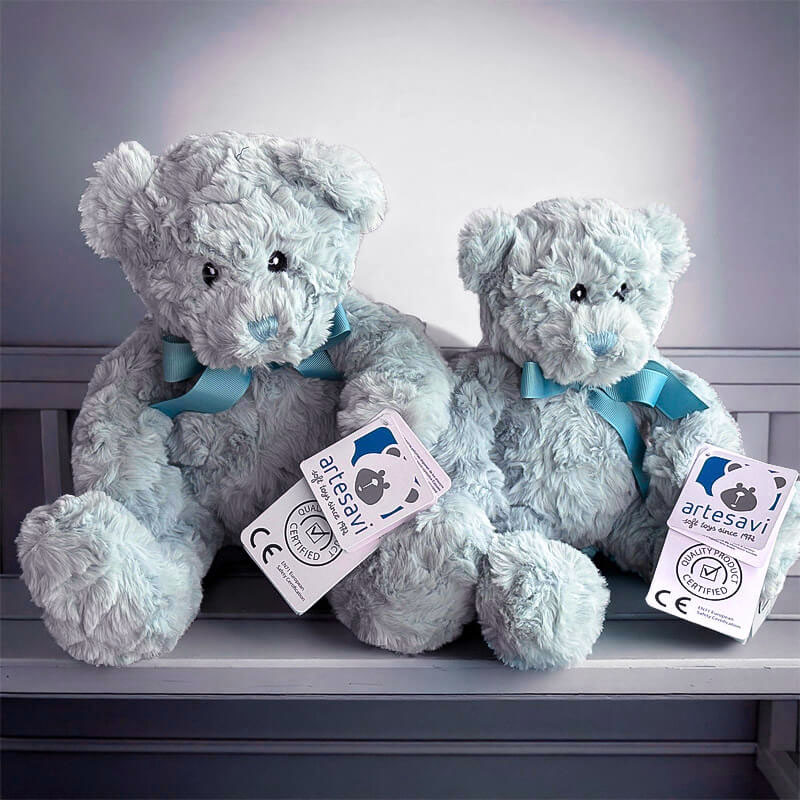 TEDDY BEAR LARRY BLUE 25CM