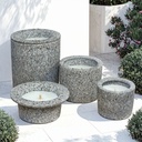 TWILI OUTDOOR CITRONELLA CANDLE FRESCO ASH GREY LARGE