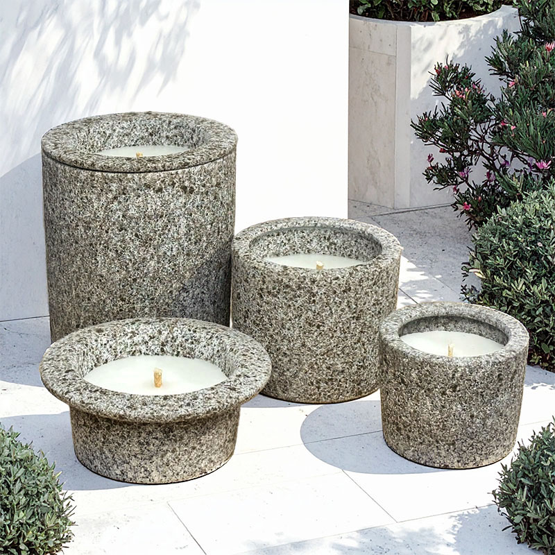 TWILI OUTDOOR CITRONELLA CANDLE FRESCO ASH GREY X-LARGE (INCL. REFILL)