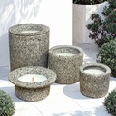 TWILI OUTDOOR CITRONELLA CANDLE FRESCO ASH GREY X-LARGE (INCL. REFILL)