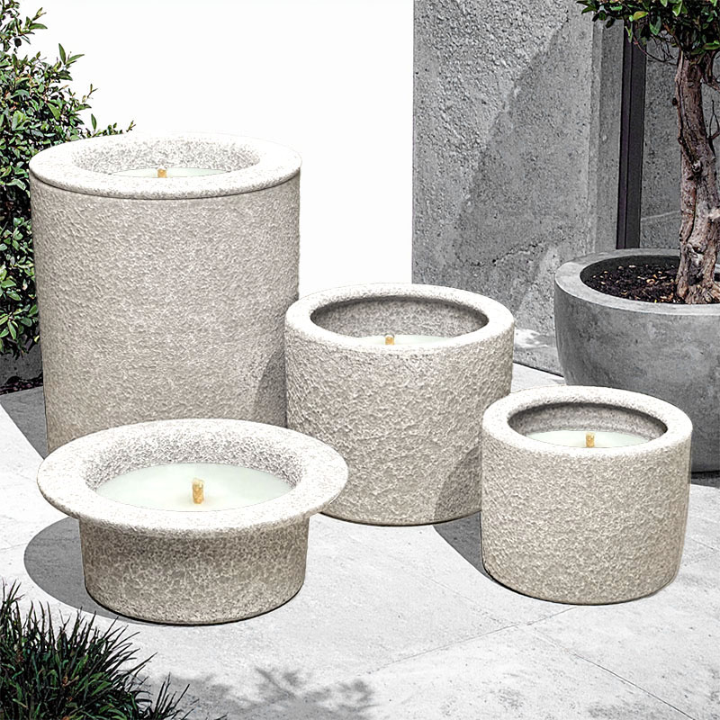 TWILI OUTDOOR CITRONELLA CANDLE FRESCO SMOKEY GREY LARGE