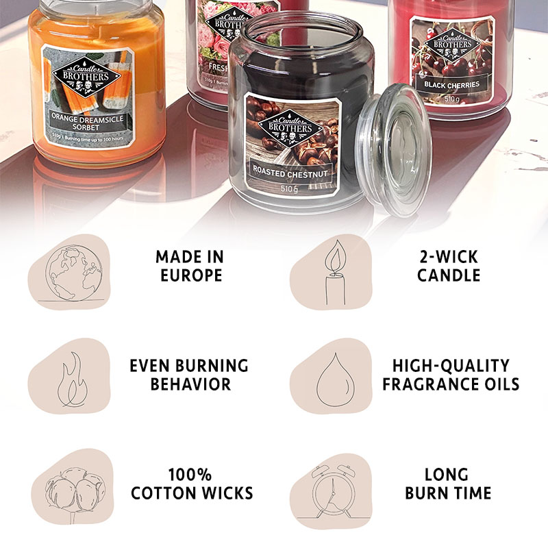 CANDLE BROTHERS FRESH FLOWER SCENTED CANDLE 510g