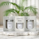 FRENCH CONNECTION WHITE CANDLES GIFT SET 3 X 52G