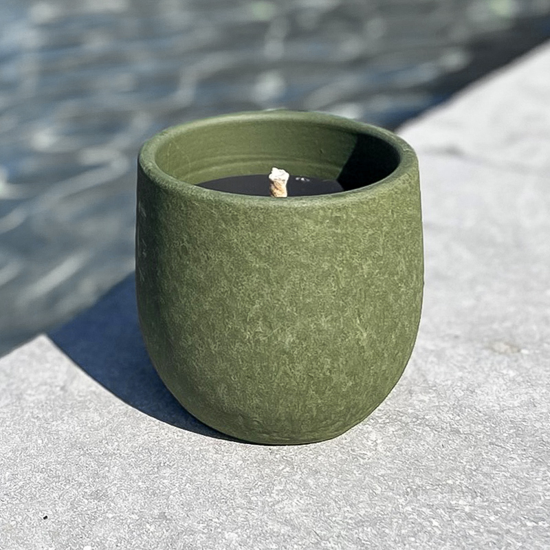 TWILI MEDIUM OUTDOOR CANDLE OLIVE 14cm