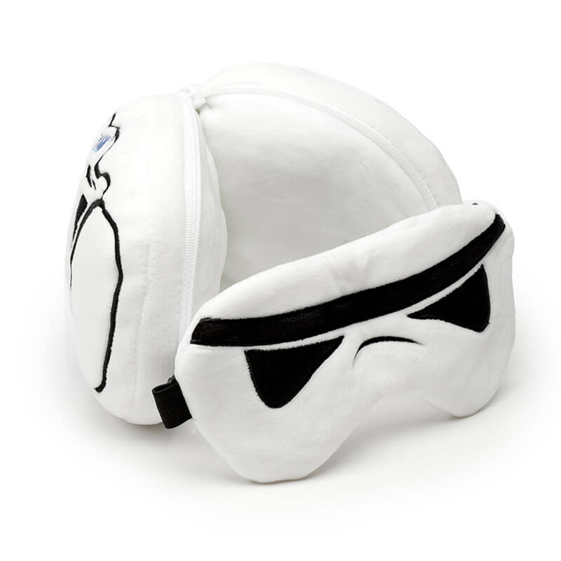 RELAXEAZZZ 2 IN 1 TRAVEL PILLOW & SLEEPING MASK STORMTROOPER