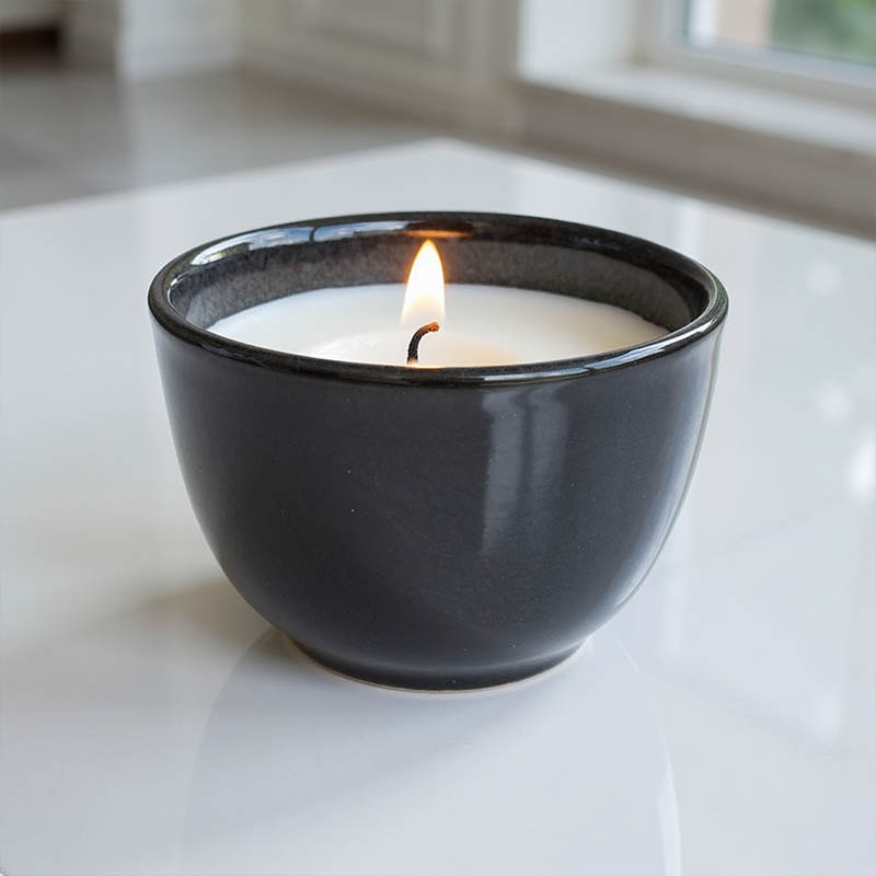 TWILI INDOOR CANDLE SOFT GLOW COLL. BLACK 10cm /3