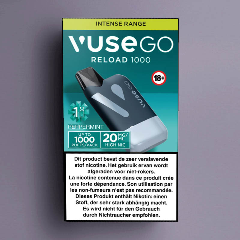 VUSE GO RELOAD BOX PEPPERMINT 20mg &
