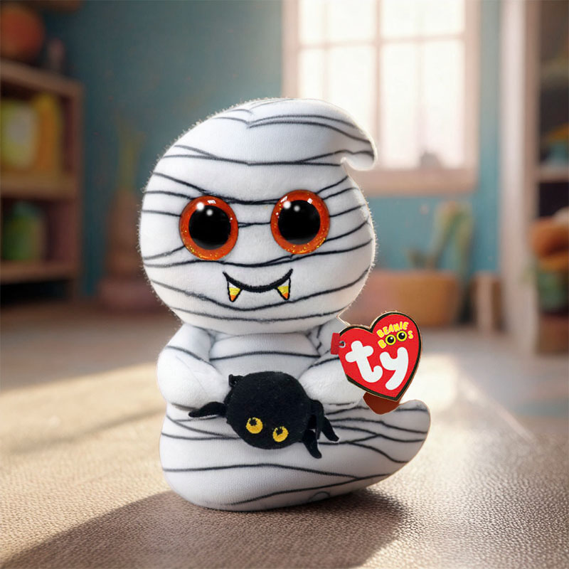 TY BEANIE BOO'S HALLOWEEN GHOST SPIDER 15cm