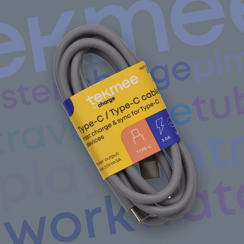 TEKMEE 1M 3A TYPE-C/TYPE-C CABLE BULK 14pcs