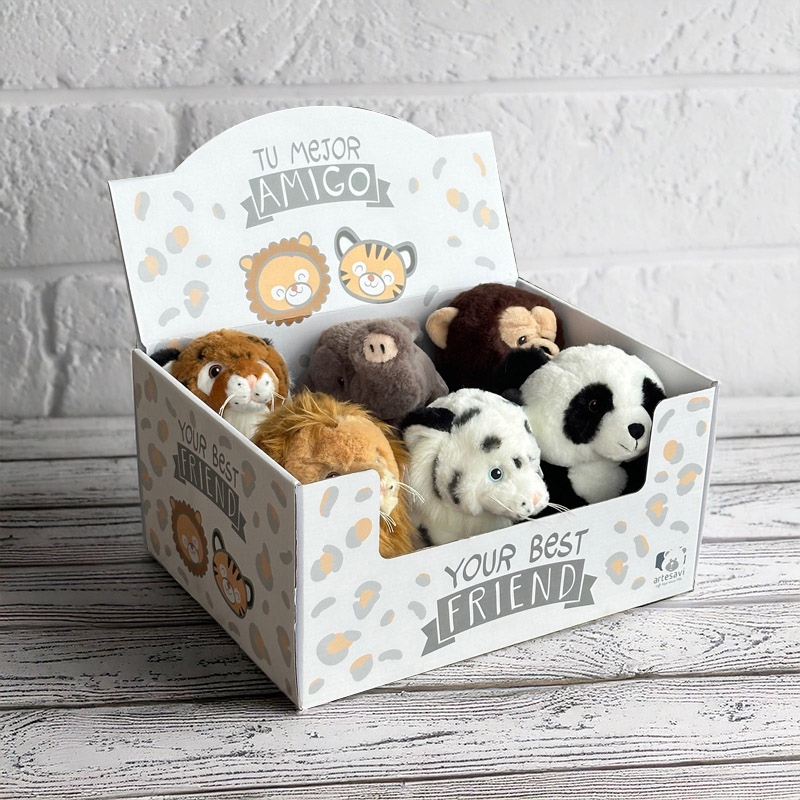 DISPLAY WILD ANIMALS 20CM 6PCS