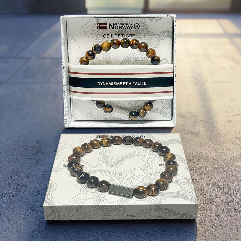 BRACELET GEOGRAPHICAL NORWAY OEIL DE TIGRE