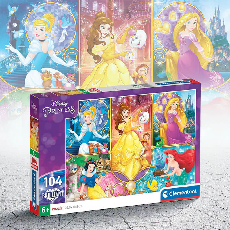 PUZZLE DISNEY PRINCESS BRILLIANT 104PCS