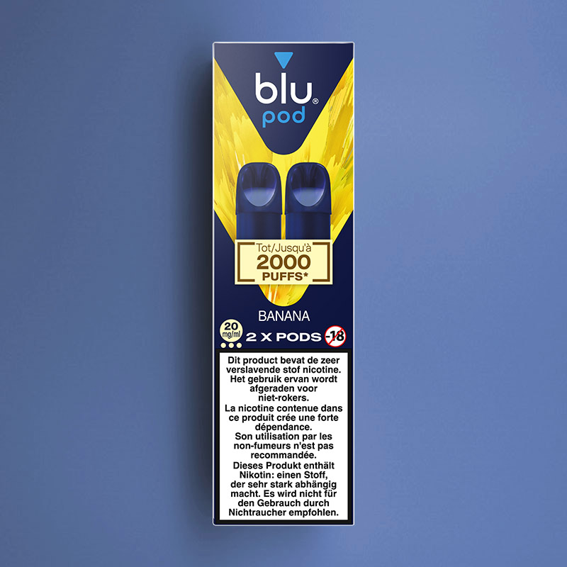 BLU BAR 2-POD PACK BANANA 20MG /6