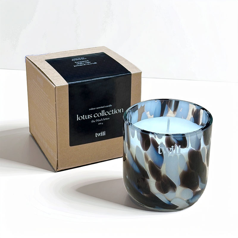 TWILI INDOOR SCENTED CANDLE LOTUS COLL. BLACK S 9cm/200gr