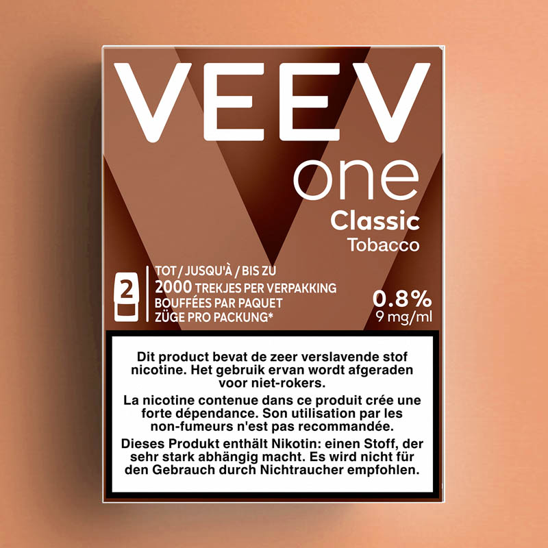 VEEV ONE PODS CLASSIC (TOBACCO) 9MG - 2ML /5