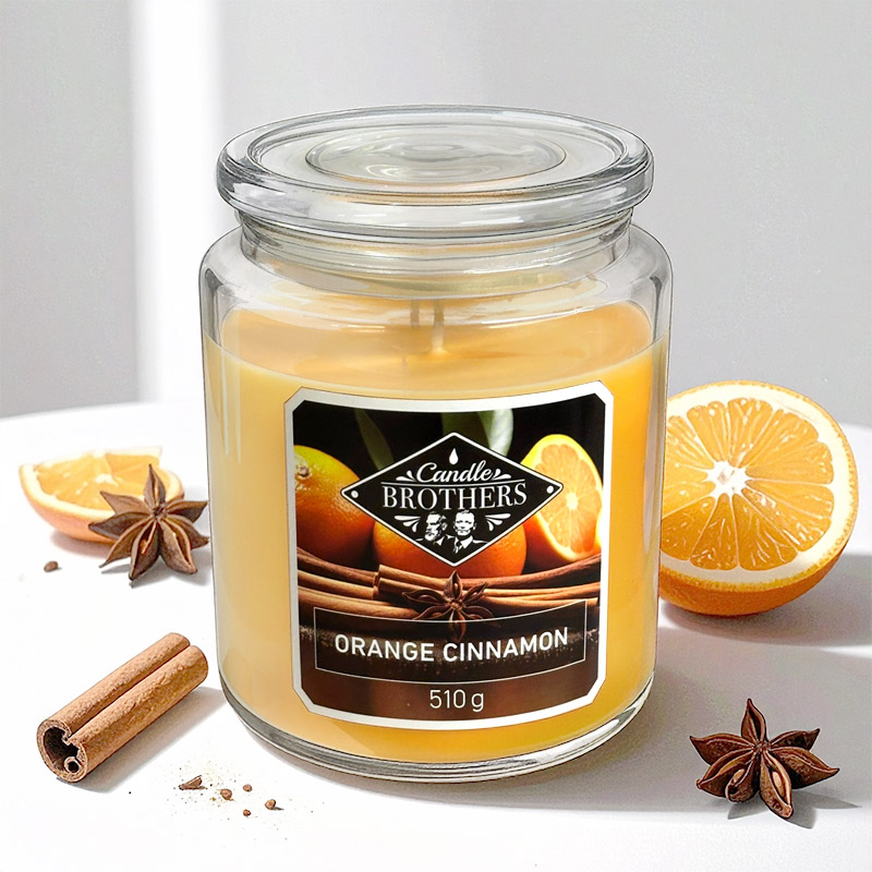 CANDLE BROTHERS ORANGE CINNAMON SCENTED CANDLE 510g
