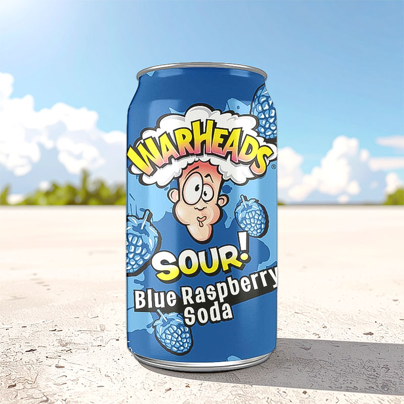 WARHEADS BLUE RASPBERRY SODA 12 x 33cl