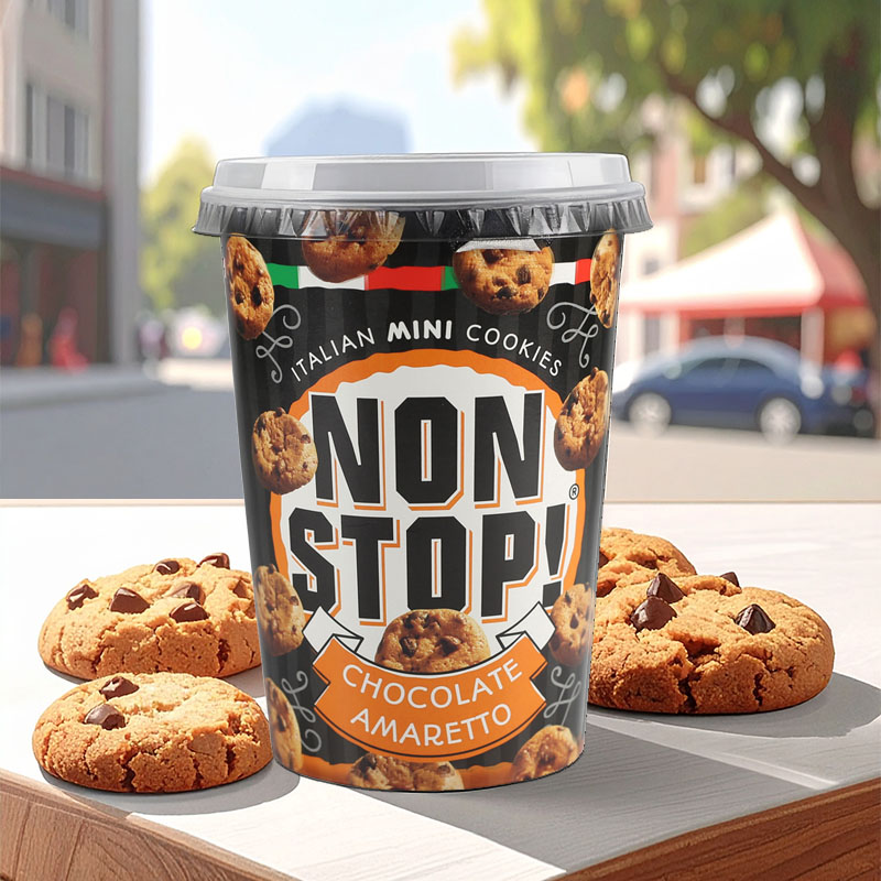 NON STOP! COOKIES CHOCOLATE AMARETTO 8x125g