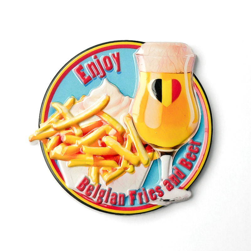 MAGNET BEER & FRIES 3D ROUND