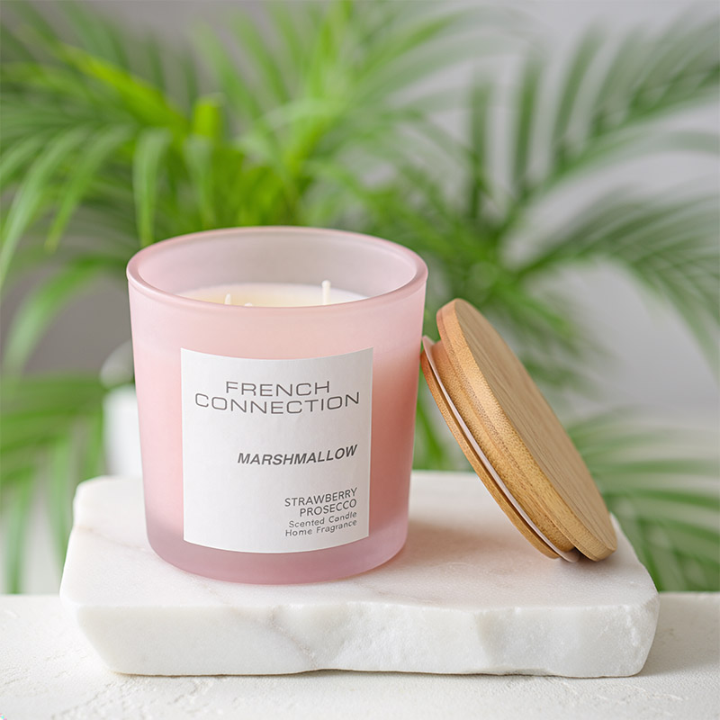 FRENCH CONNECTION PASTEL CANDLE STRAWBERRY PROSECCO 331G MEDIUM