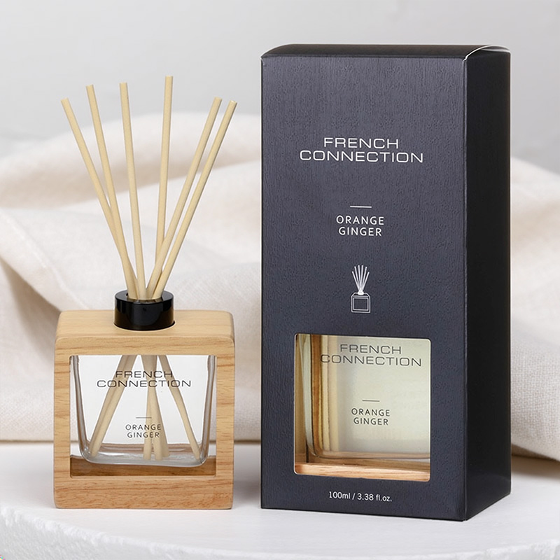 FRENCH CONNECTION NATURAL WOODEN SURROUND DIFFUSER ORANGE&GINGER 100ML