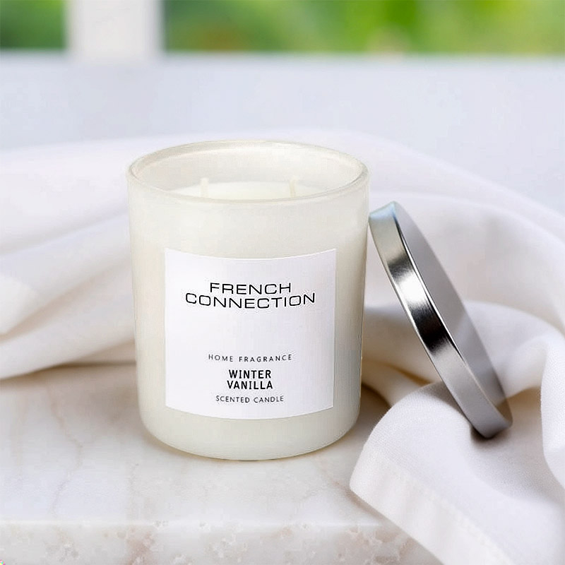 FRENCH CONNECTION WHITE CANDLES WINTER VANILLA 245G MEDIUM