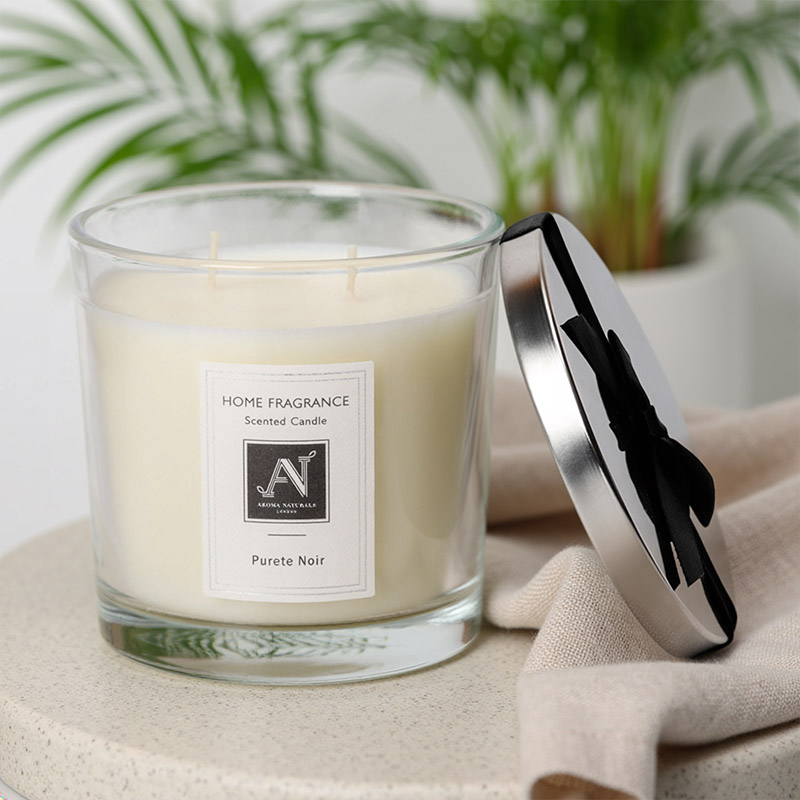 AROMA NATURALS MINIMALIST LUXE CANDLE PURETE NOIR 342G MEDIUM 2-WICKS