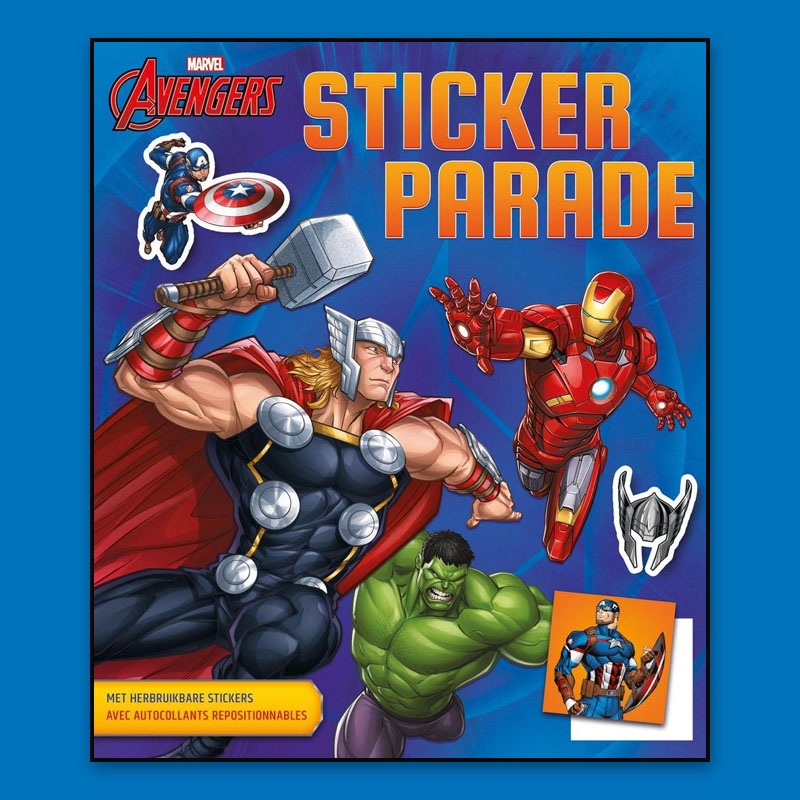 COLOR BOOK MARVEL AVENGERS STICKER PARADE