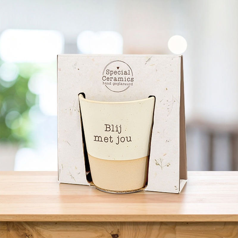 SPECIAL CERAMICS MUG "BLIJ MET JOU"