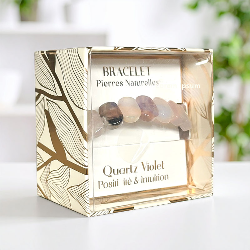 BRACELET PIERRE NATUREL QUARTZ VIOLET