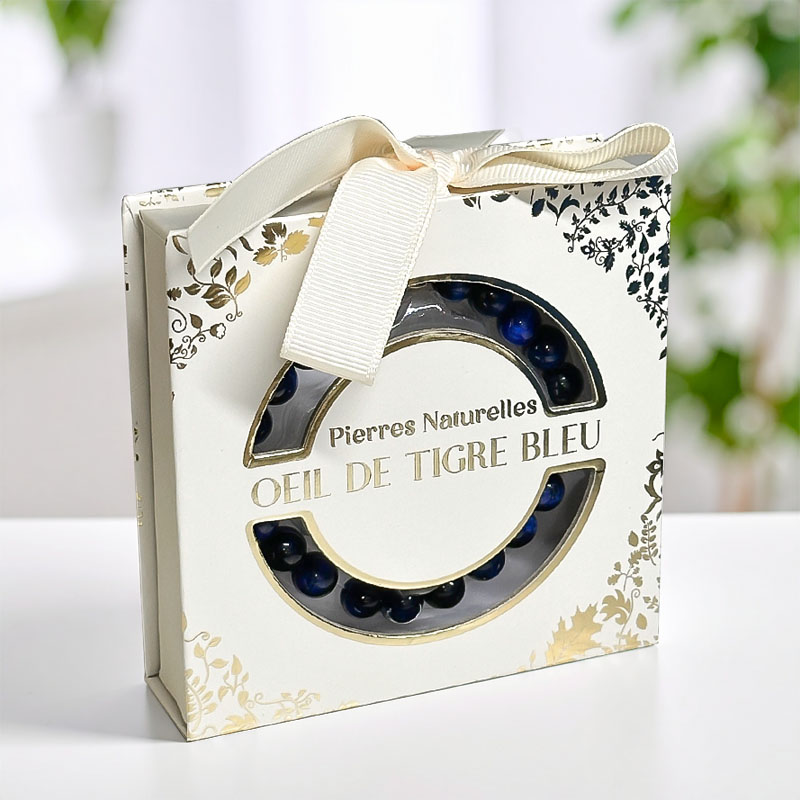 BRACELET PIERRE NATUREL ACIER OEIL DE TIGRE BLEU