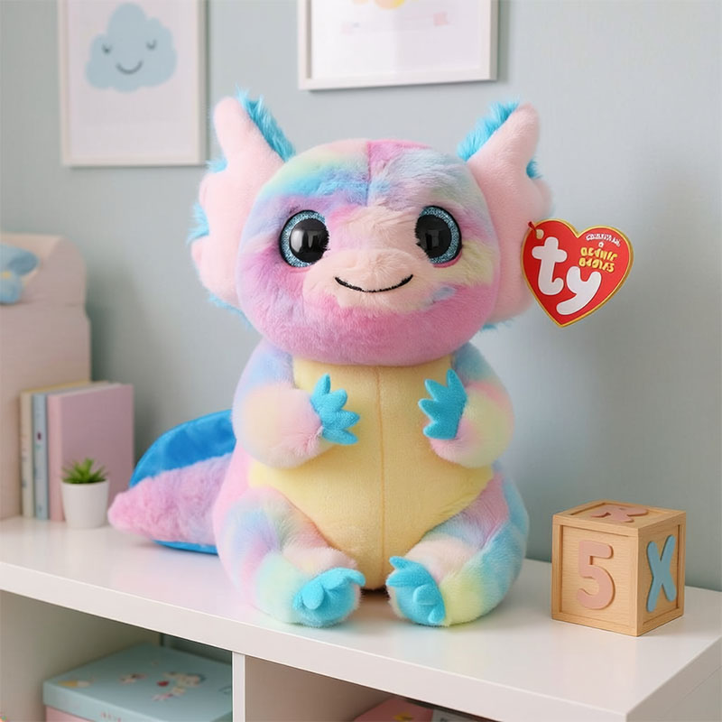 TY BEANIE BELLIES LOXIE THE AXOLOTL SMALL 15CM