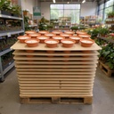 TWILI PALETDISPLAY OUTDOOR PARTY TERRACOTTASCHAAL WIT 23cm 255pcs