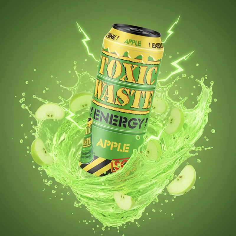 TOXIC WASTE SOUR APPLE ENERGY 12 x 50cl