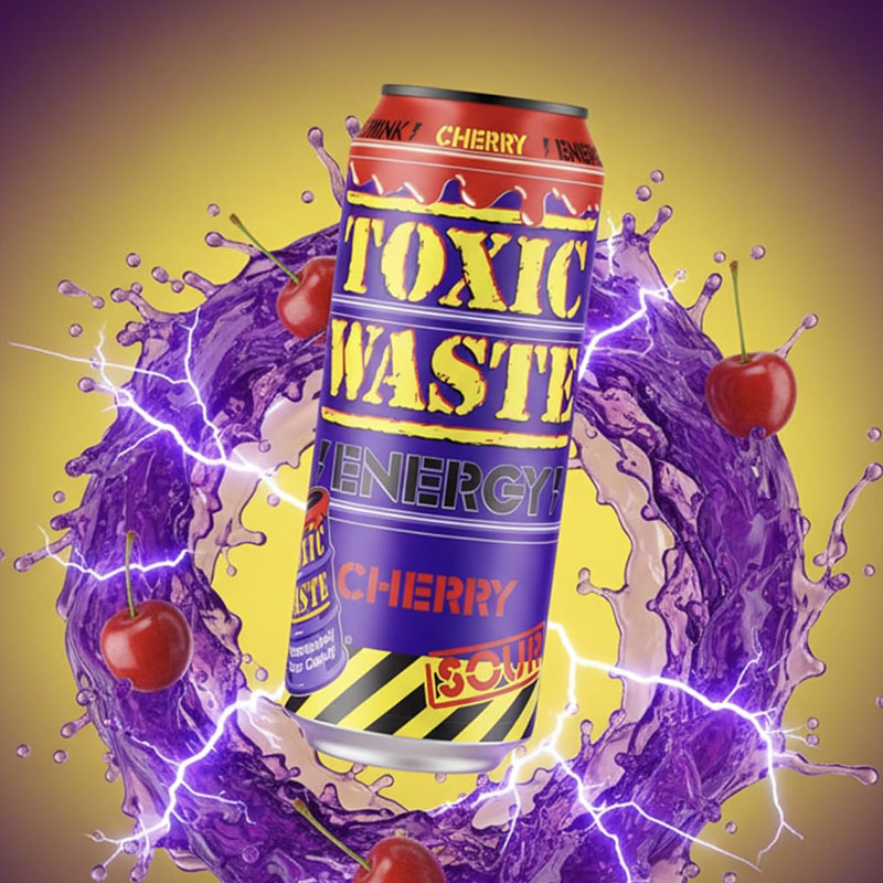 TOXIC WASTE SOUR CHERRY ENERGY 12 x 50cl