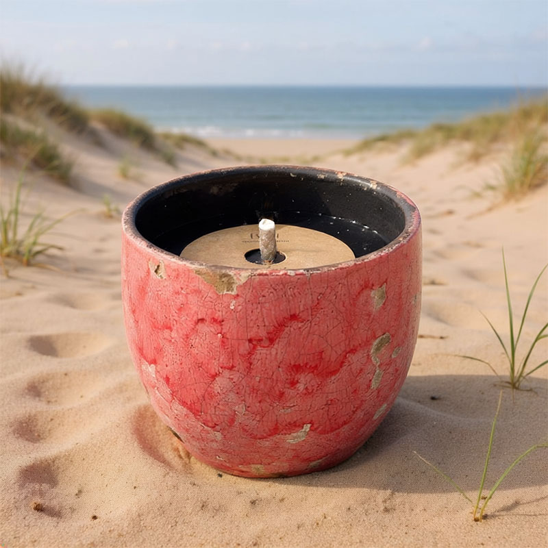 TWILI SUNSET COLL. OUTDOOR CANDLE V-RED 14cm