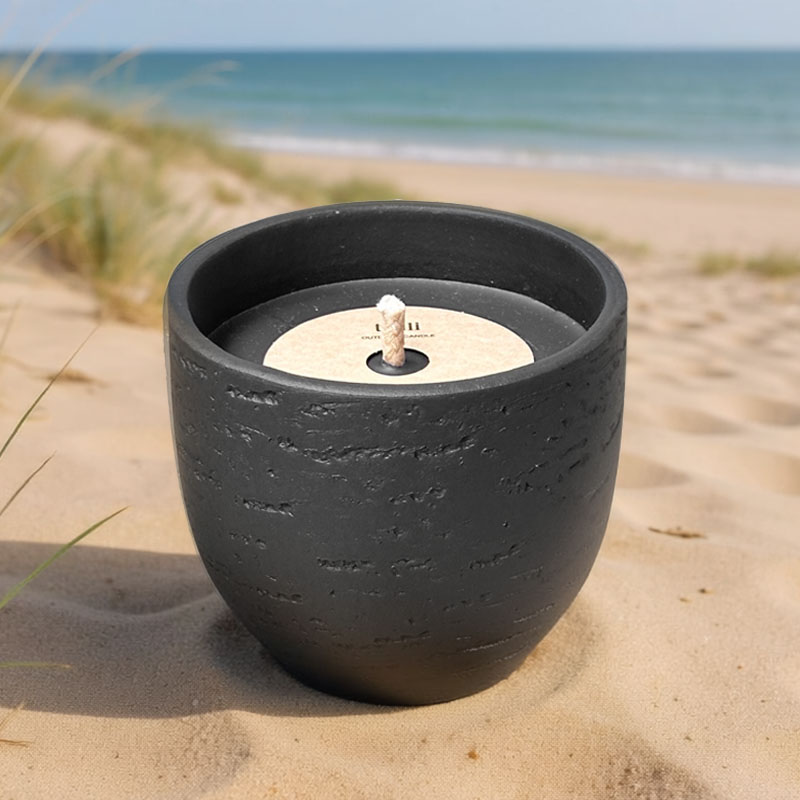 TWILI SUNSET COLL. OUTDOOR CANDLE BLACK 14cm