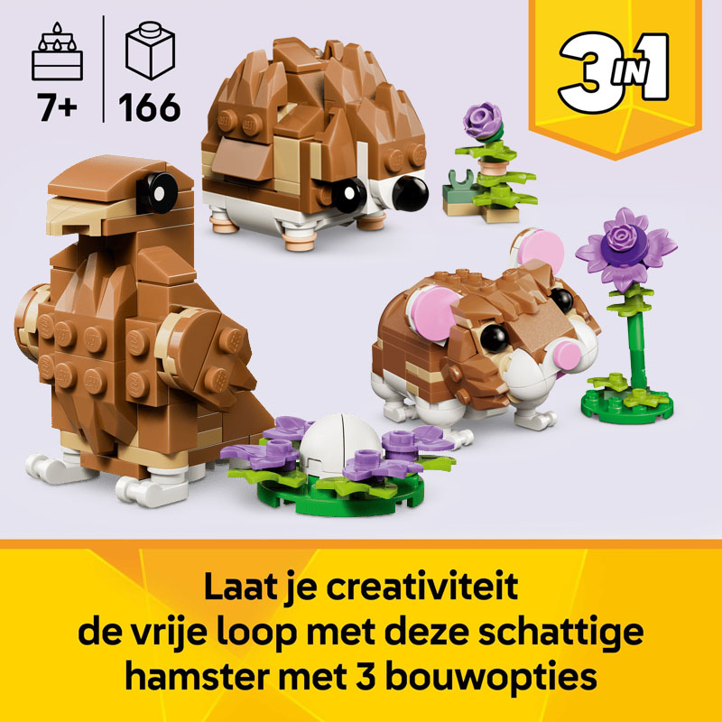 LEGO 31376 CREATOR 3 IN 1 CUTE HAMSTER WITH FLOWER
