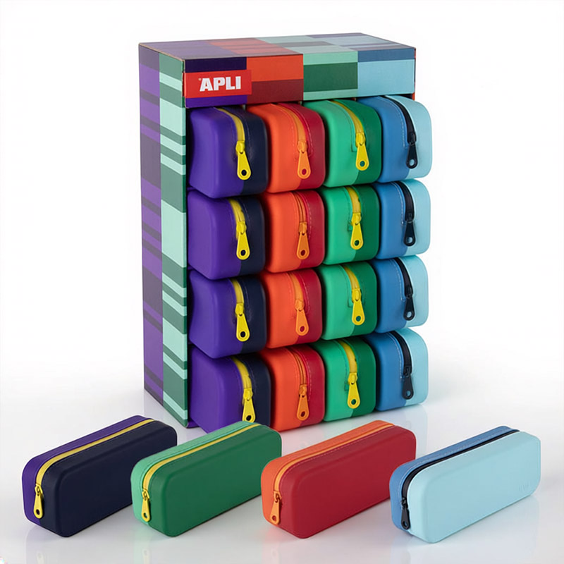 PENCIL CASE SILICONE TWO TONE VIBRANT /16