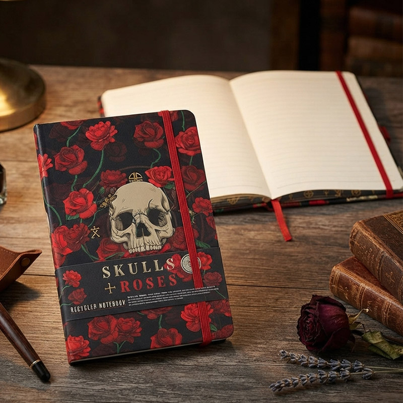 NOTEBOOK SKULLS & ROSES