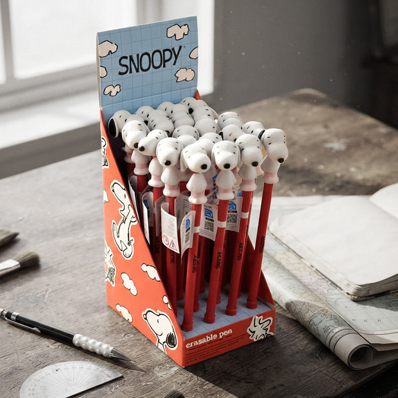 PEN SNOOPY WITH SILICONE TOP/24