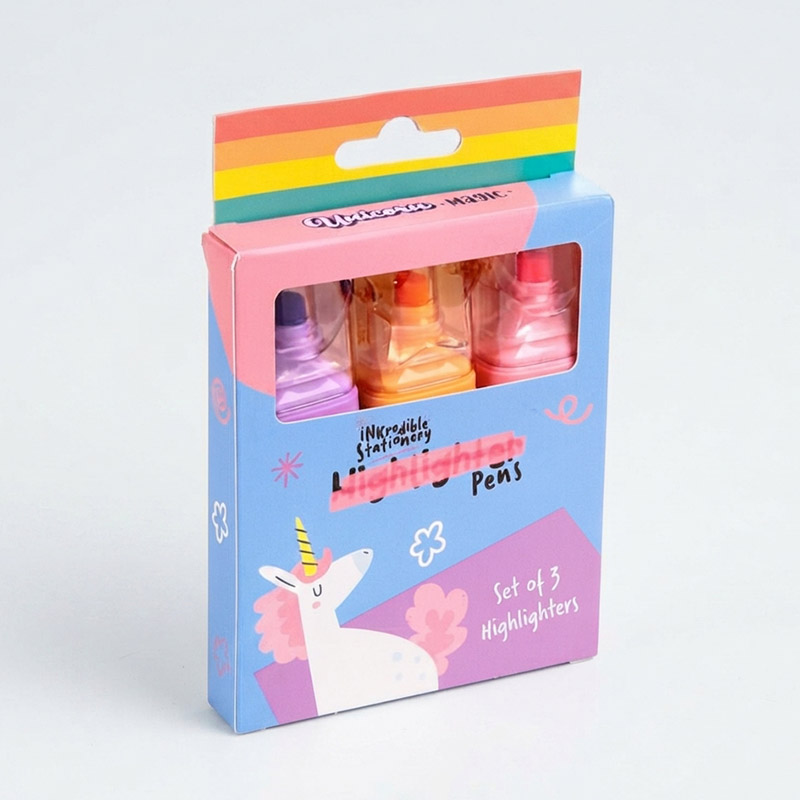 FLUORESCENT MARKERS UNICORN MAGIC 3pcs
