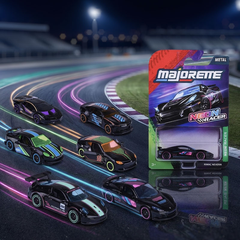 MAJORETTE NEON RACER PREMIUM CARS 6ASS